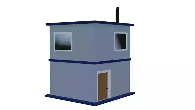 Low-poly stylized Bulding