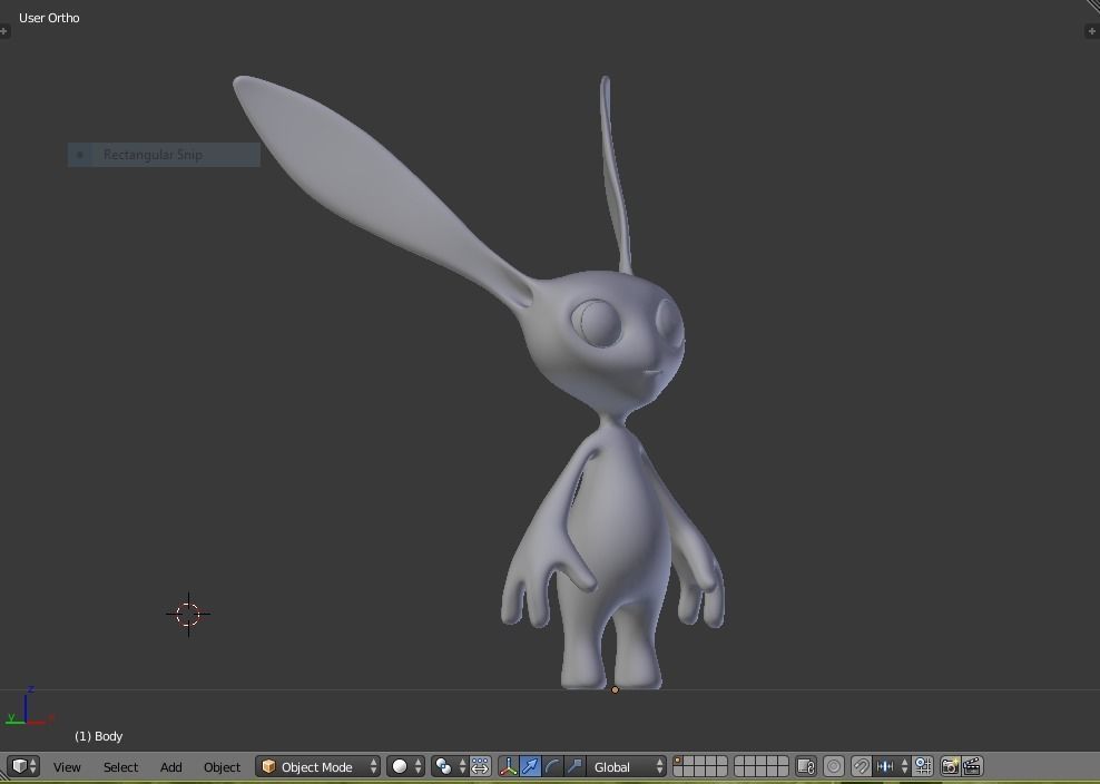 Alien Creature base mesh Free low-poly 3D model_0