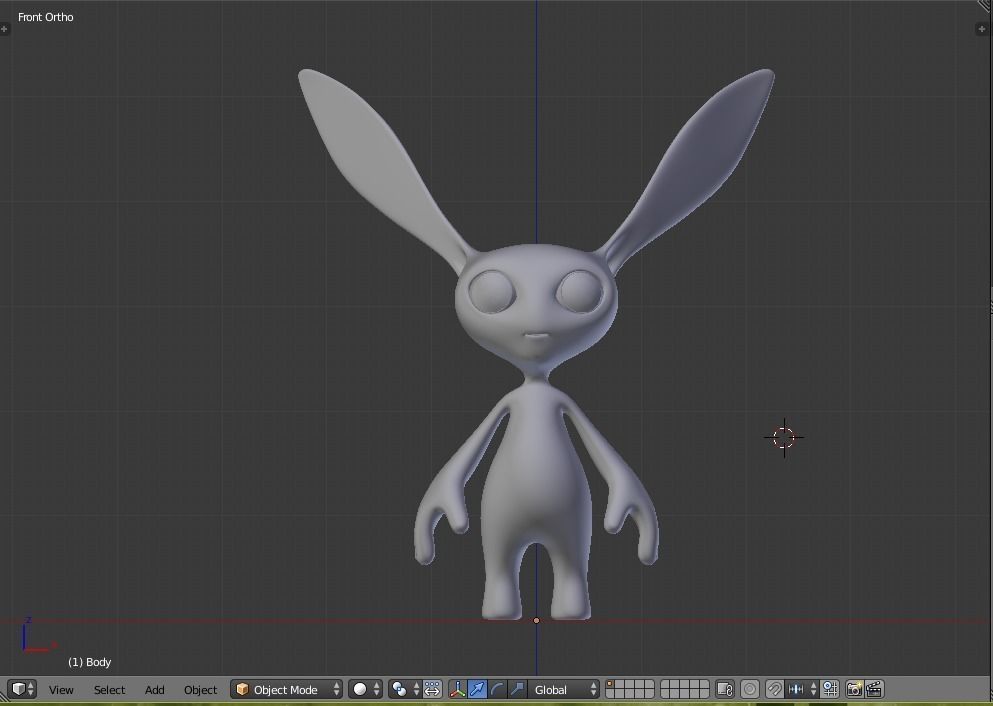 Alien Creature base mesh Free low-poly 3D model_2