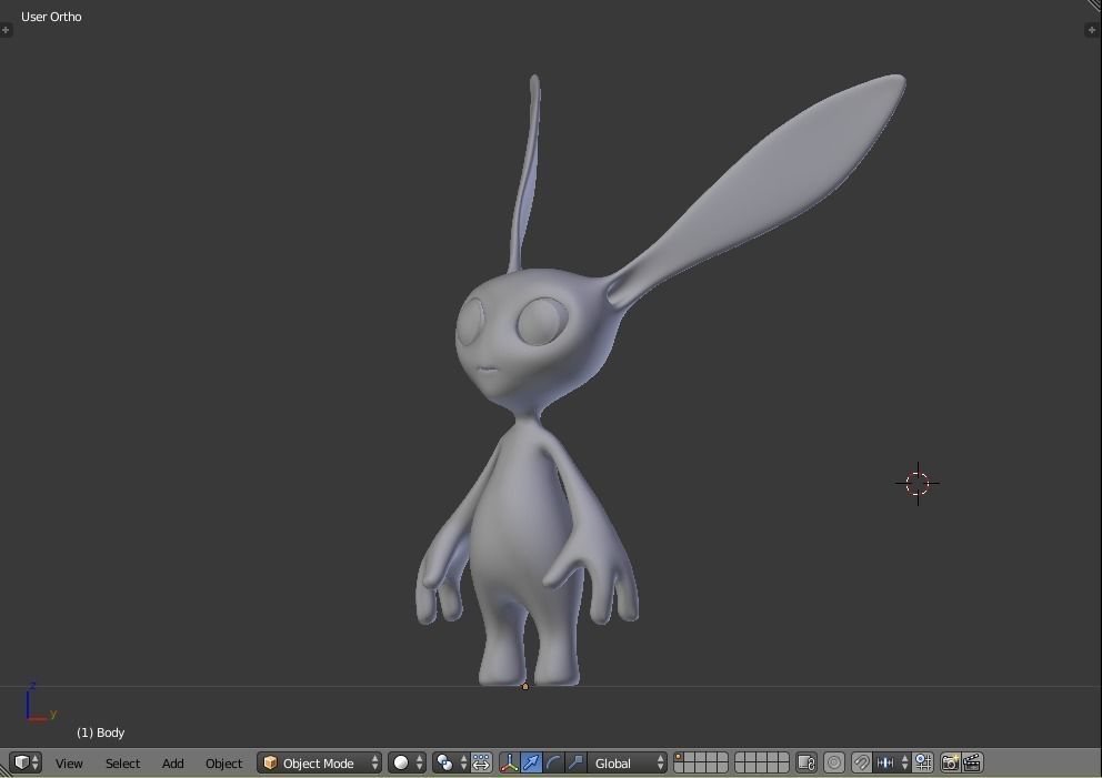 Alien Creature base mesh Free low-poly 3D model_3