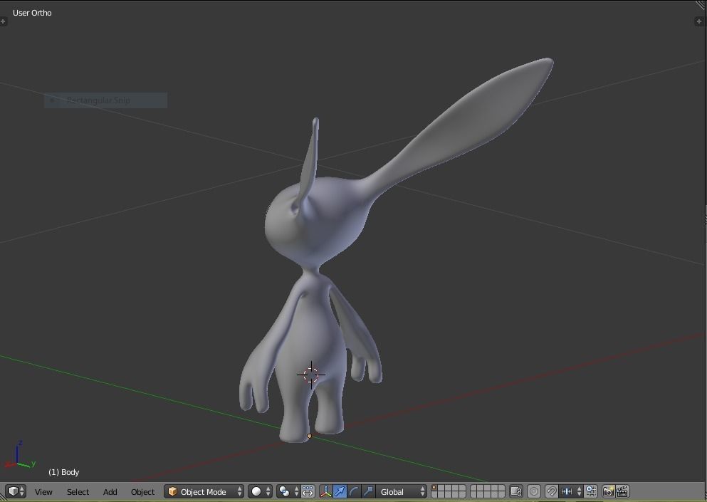 Alien Creature base mesh Free low-poly 3D model_1