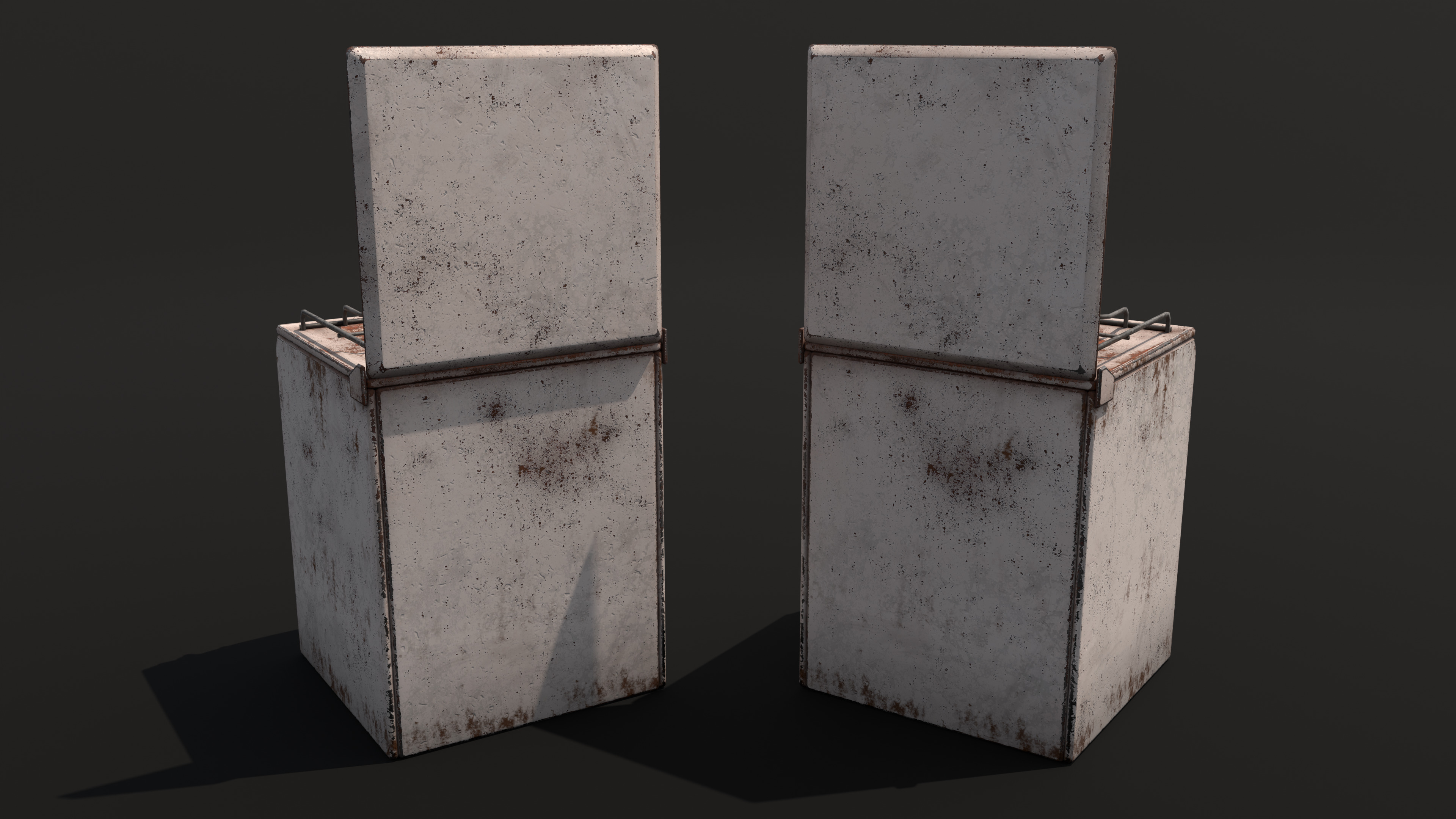 Old oven Low-poly 3D model_3
