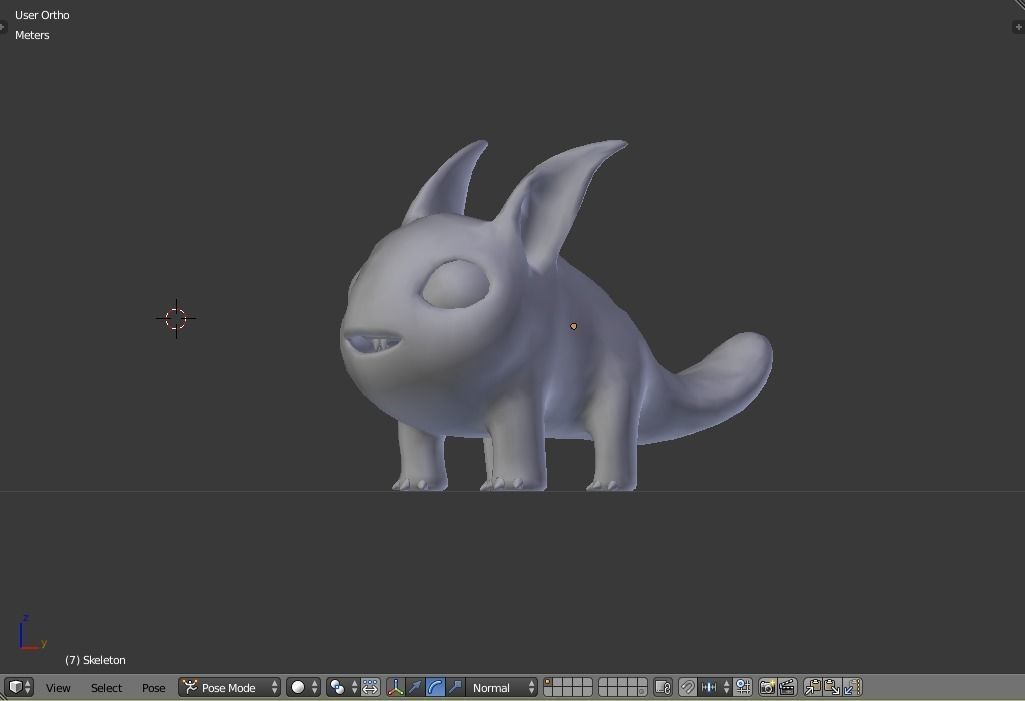 Alien Creature 2 base Mesh  Free low-poly 3D model_2