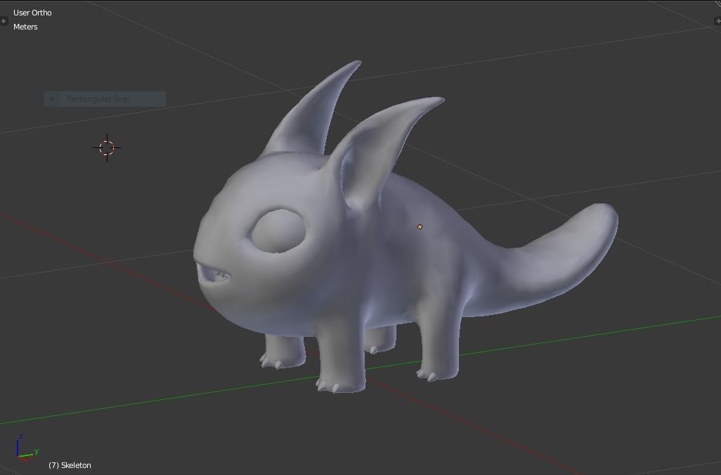 Alien Creature 2 base Mesh  Free low-poly 3D model_0
