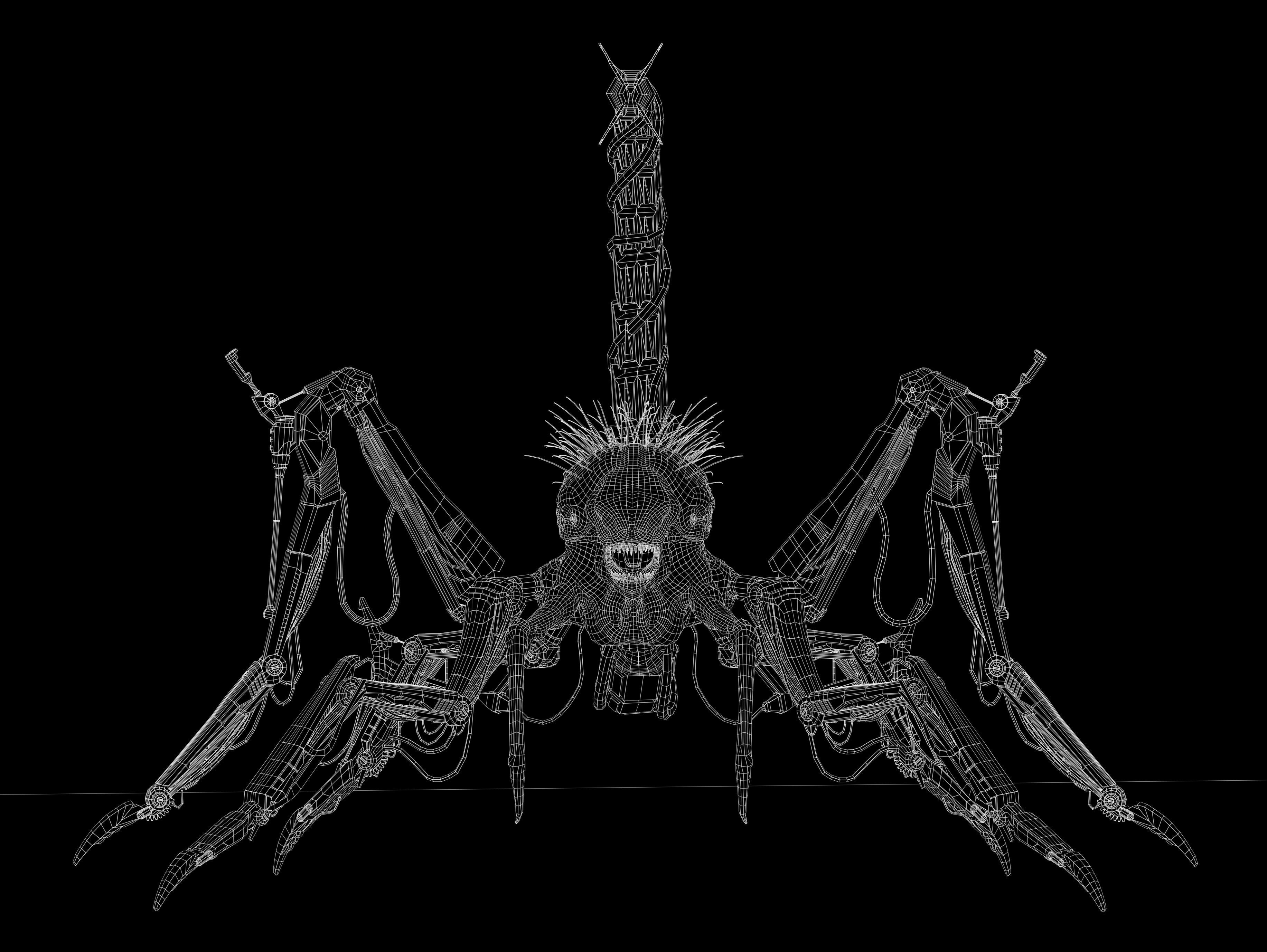 Griever Low-poly 3D model_11