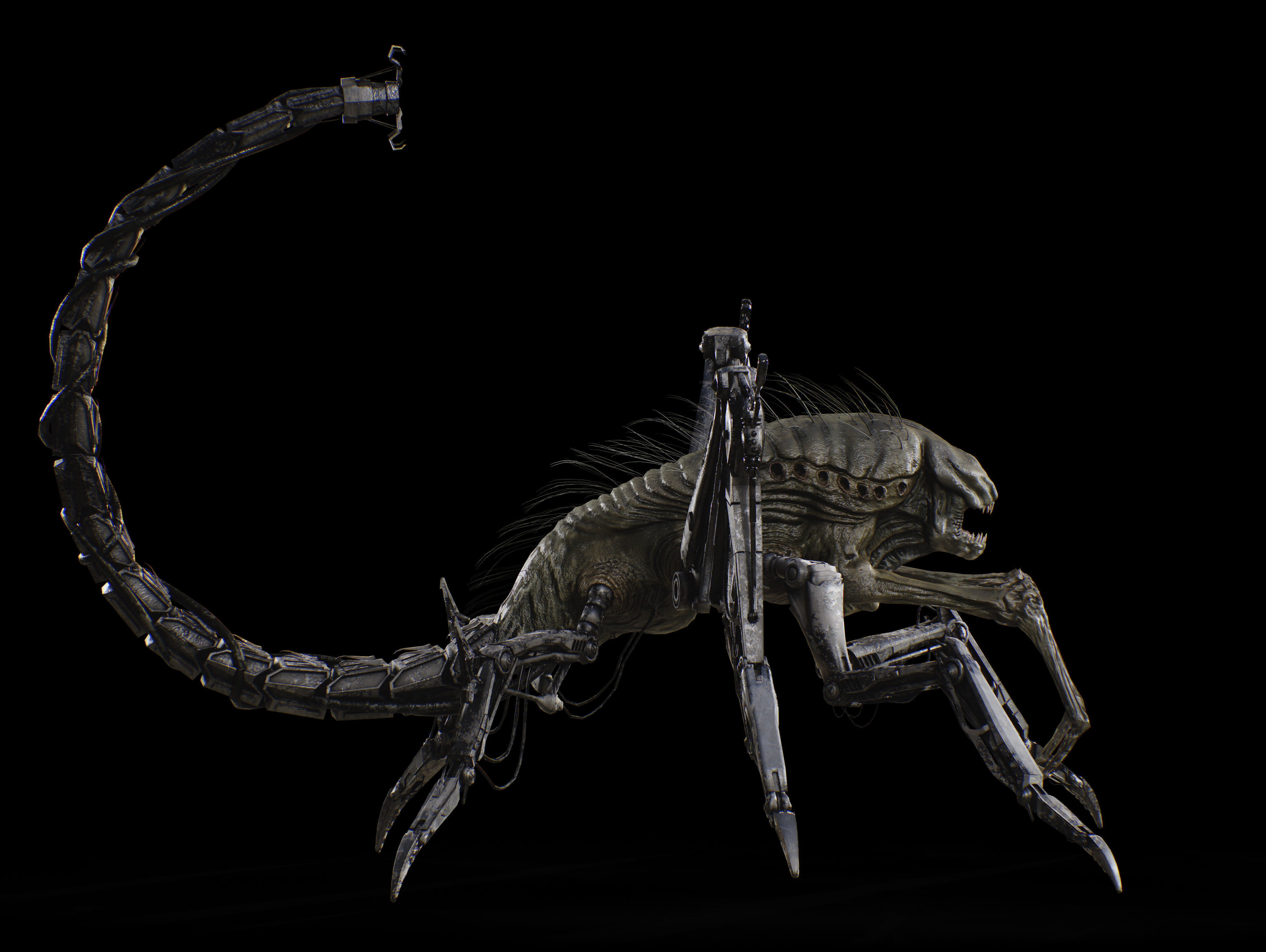 Griever Low-poly 3D model_9