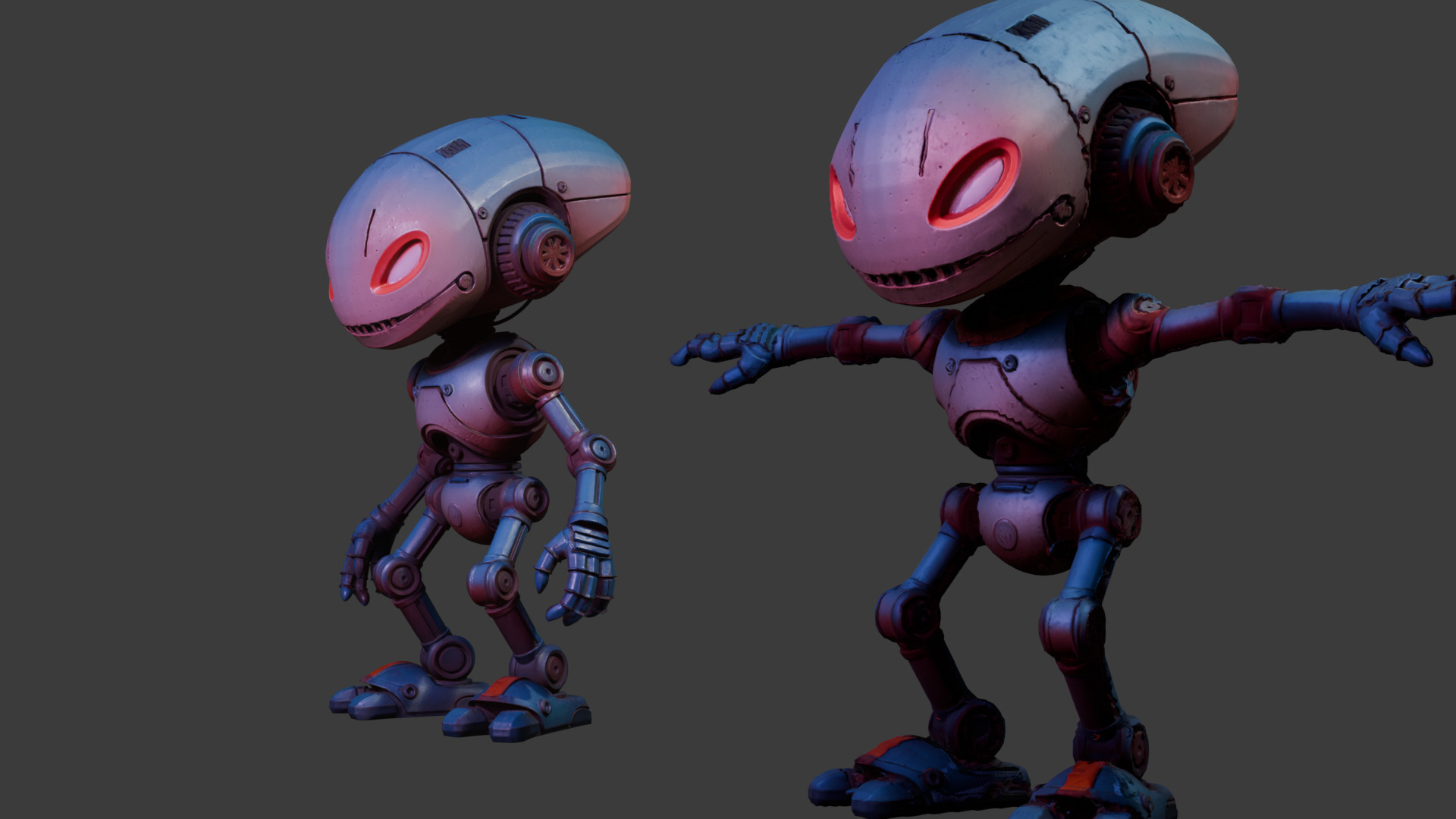 Alien Enemy  Sci-Fi Cybernetic Creature for Games or Concept Art 3D model_1