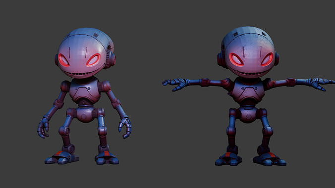 Alien Enemy  Sci-Fi Cybernetic Creature for Games or Concept Art 3D model