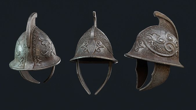 Iron Helmet 2 Low-poly 3D model