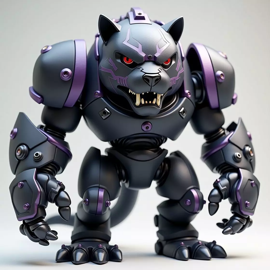 Black Panther Mecha 3D Model Printable Free low-poly 3D model