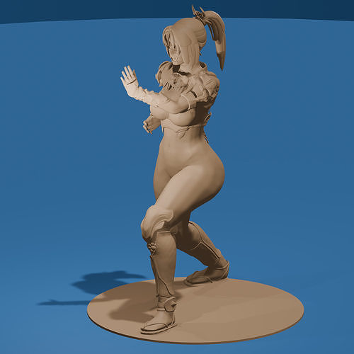 Sexy Asian Ninja Warrior Woman 3D print model