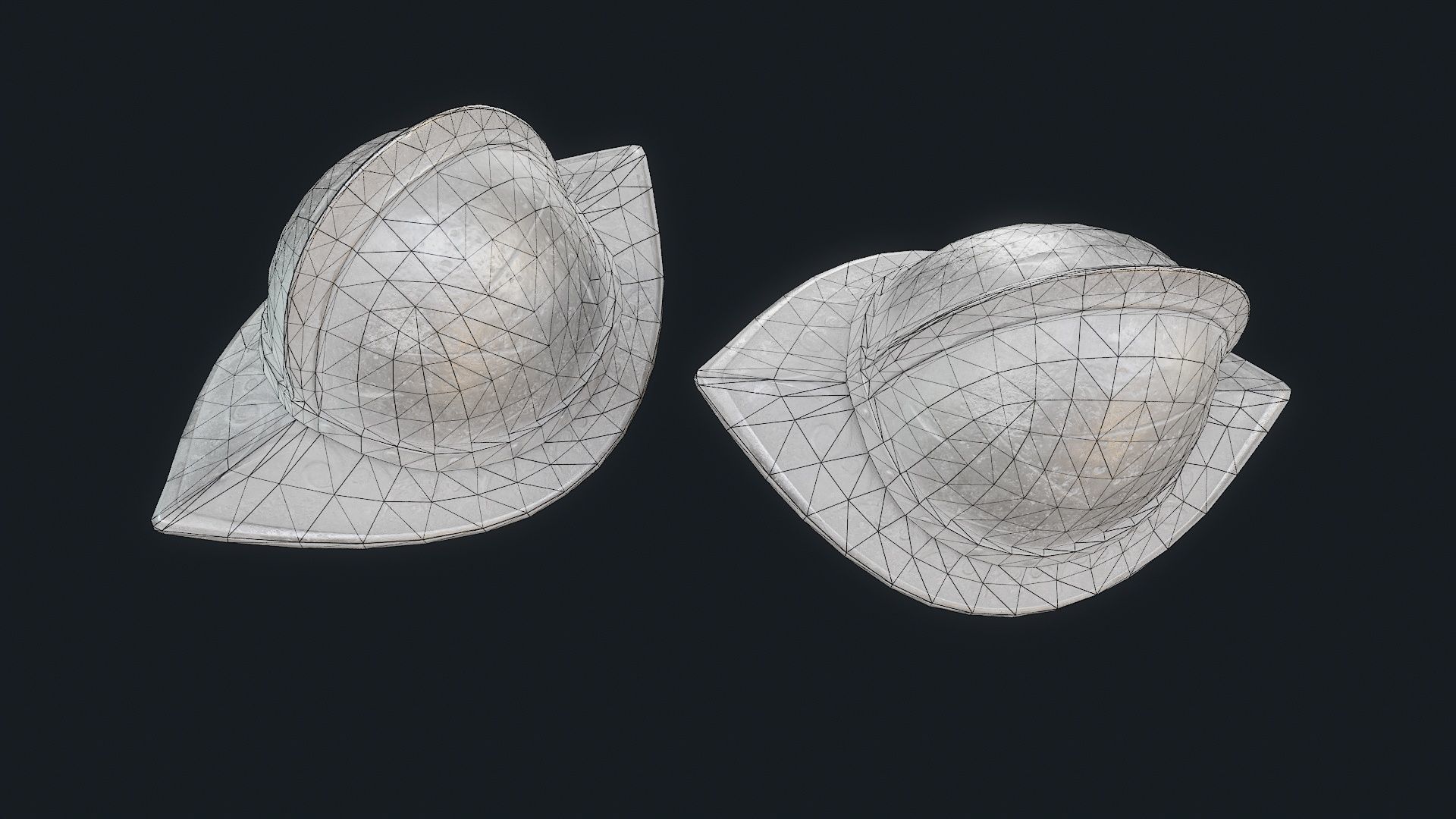 Iron Helmet 3 Low-poly 3D model_9