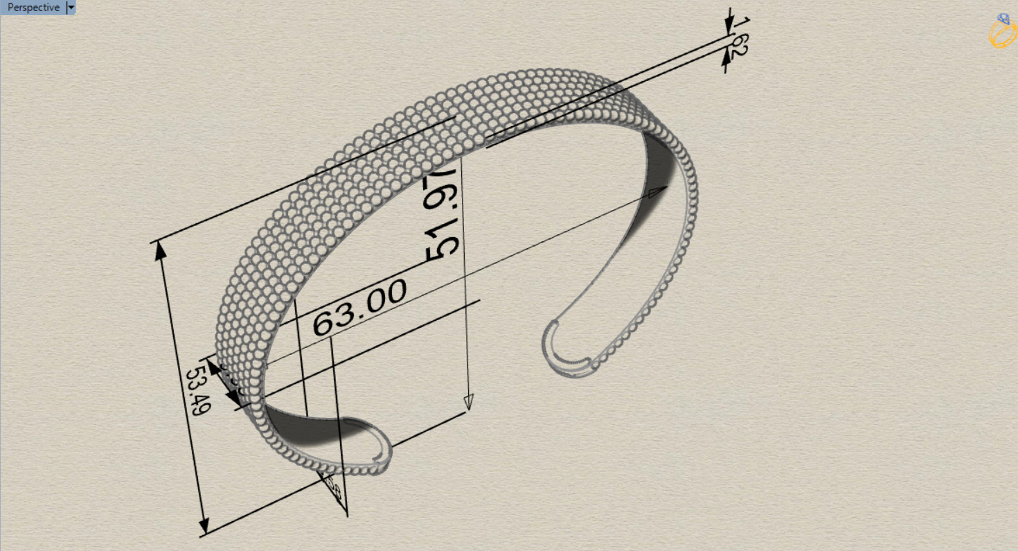 Womens Bangle Bracelet Model bg0039 3D print model_20