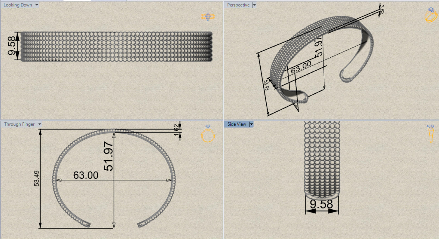 Womens Bangle Bracelet Model bg0039 3D print model_19