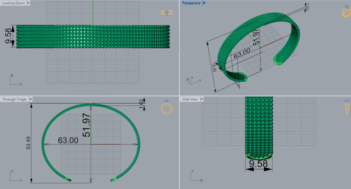Womens Bangle Bracelet Model bg0039 3D print model_5
