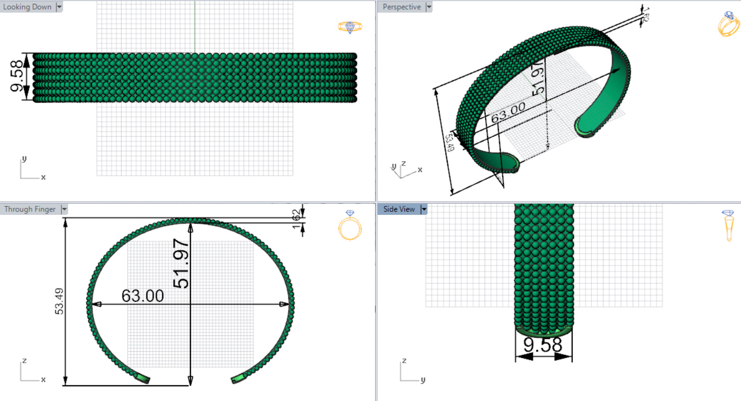 Womens Bangle Bracelet Model bg0039 3D print model_10