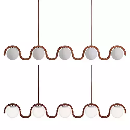 Lenox 5 Globe Linear Chandelier V by Astraeus Clarke