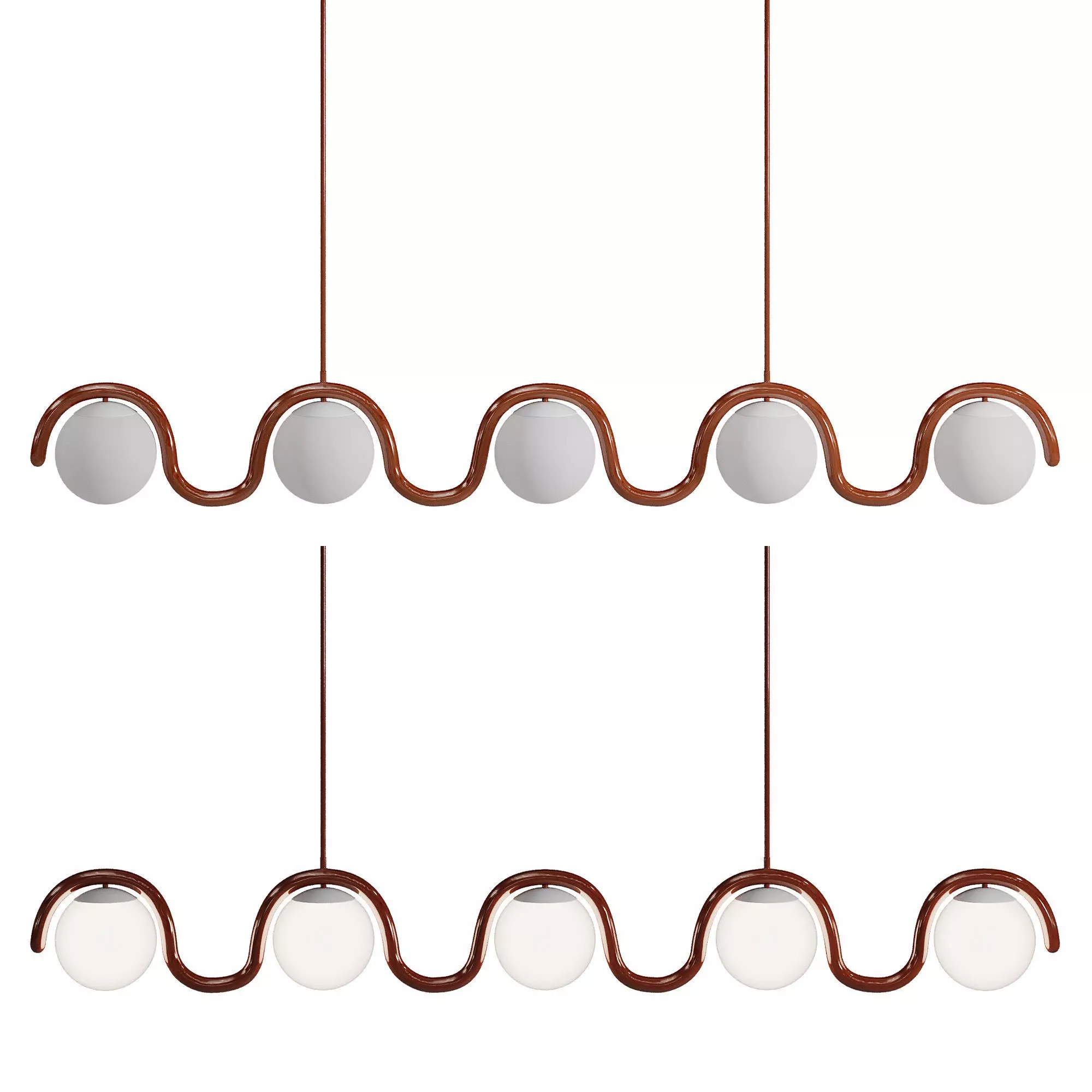 Lenox 5 Globe Linear Chandelier V by Astraeus Clarke 3D model_0