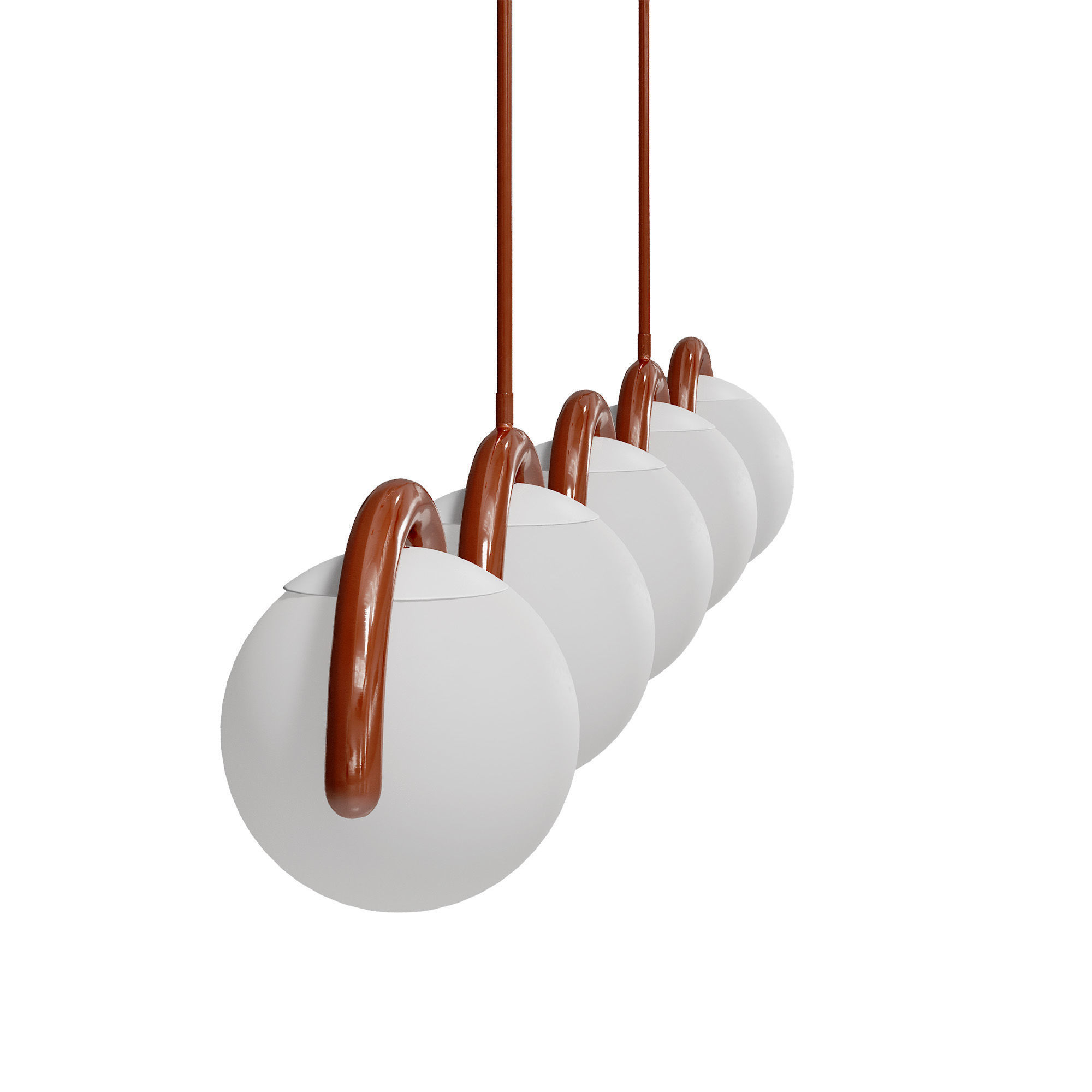 Lenox 5 Globe Linear Chandelier V by Astraeus Clarke 3D model_2