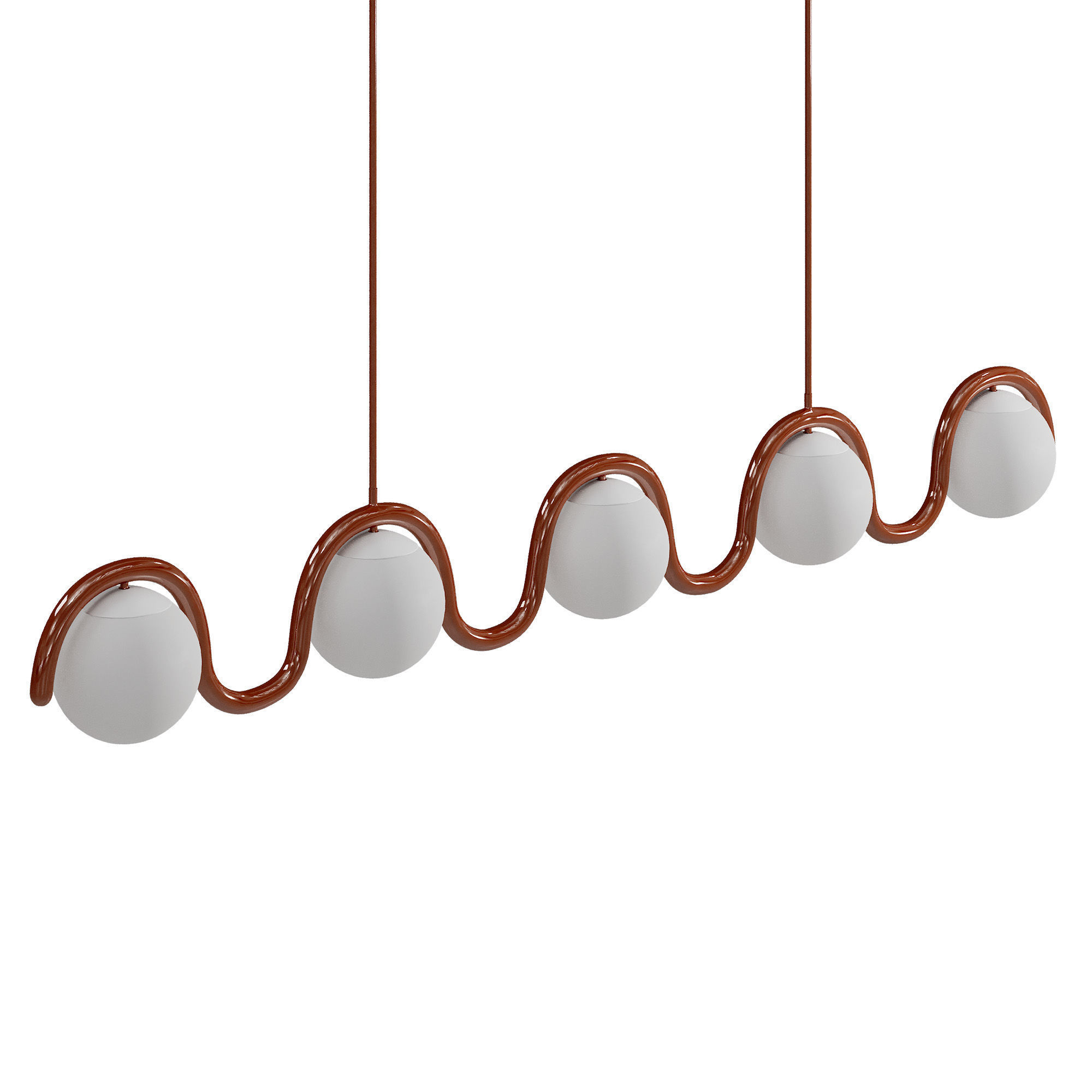 Lenox 5 Globe Linear Chandelier V by Astraeus Clarke 3D model_1