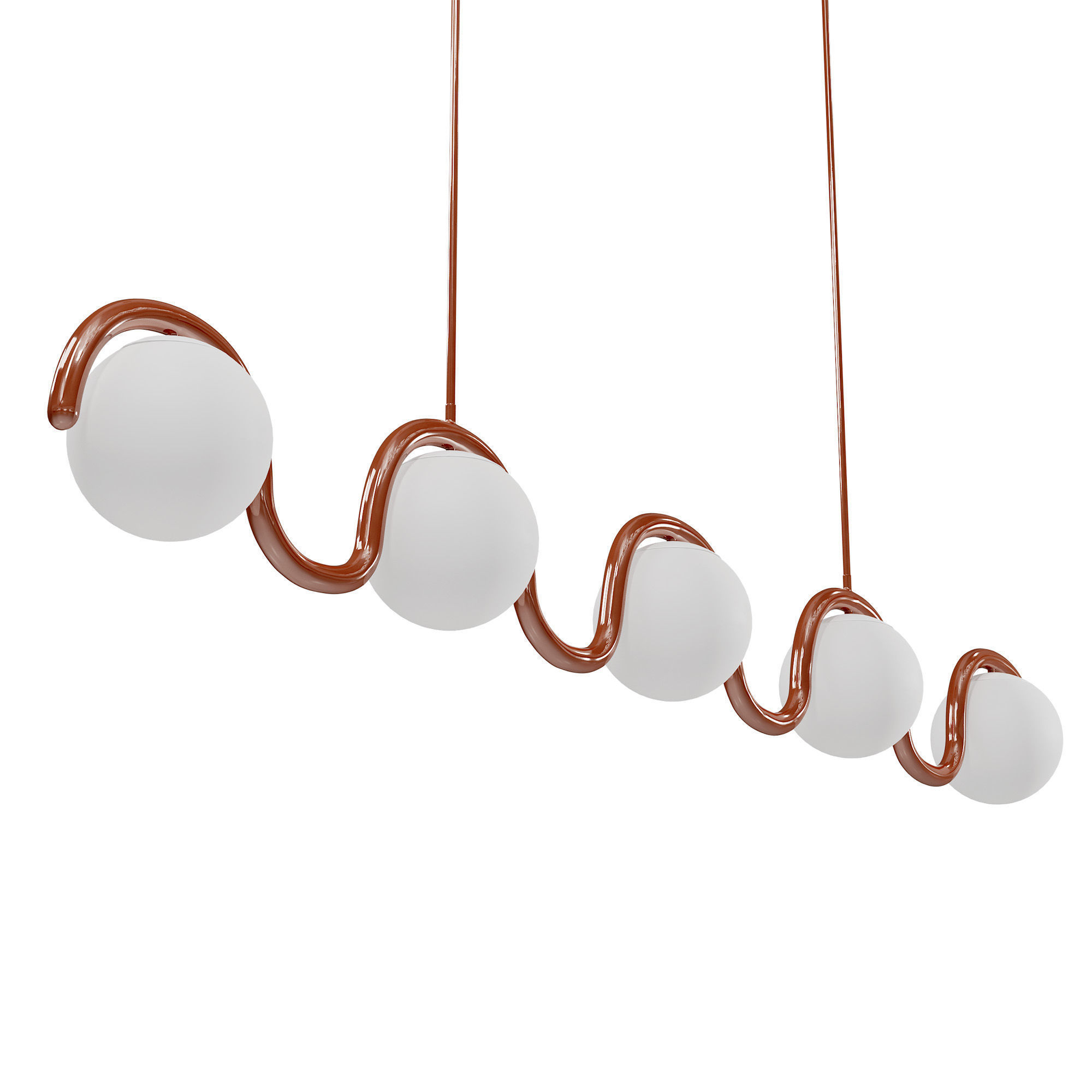 Lenox 5 Globe Linear Chandelier V by Astraeus Clarke 3D model_5