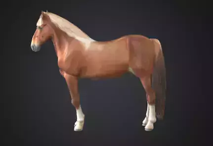 Realistic 3D Horse Model Rigged and Textured Game and Animation 