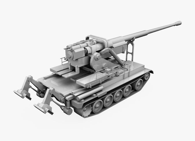 M-1978 Koksan 170 mm self-propelled gun Low-poly 3D model