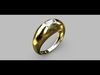 Pinky Ring Gemstone 5 41x3 61x2 32mm 3D print model_1