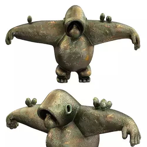 The Protector broze sculpture 3D model