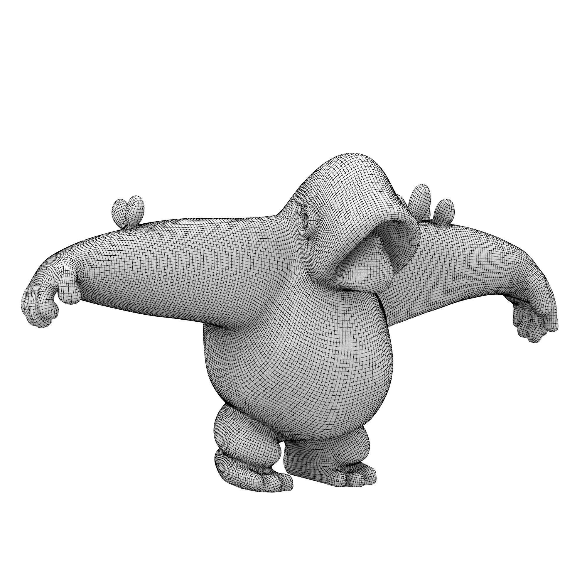 The Protector broze sculpture 3D model_4