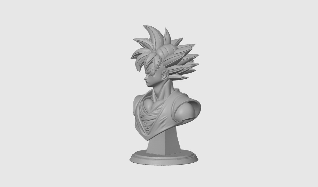 Son Goku Bust - Dragon Ball Z Fan Art Collectible 3D print model_4