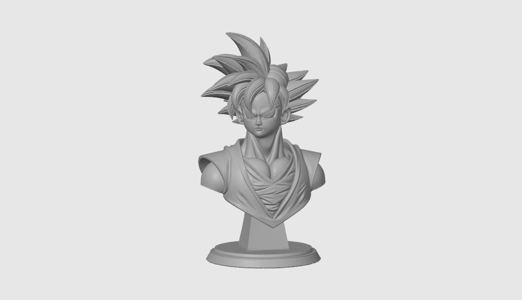 Son Goku Bust - Dragon Ball Z Fan Art Collectible 3D print model_3