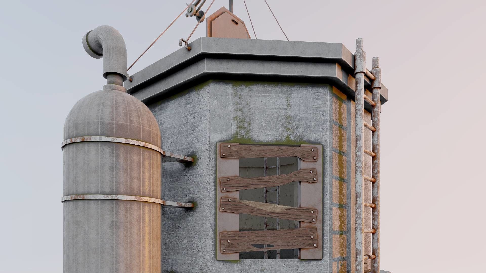 Realistic Watch Tower 3D Model Low-poly 3D model_12