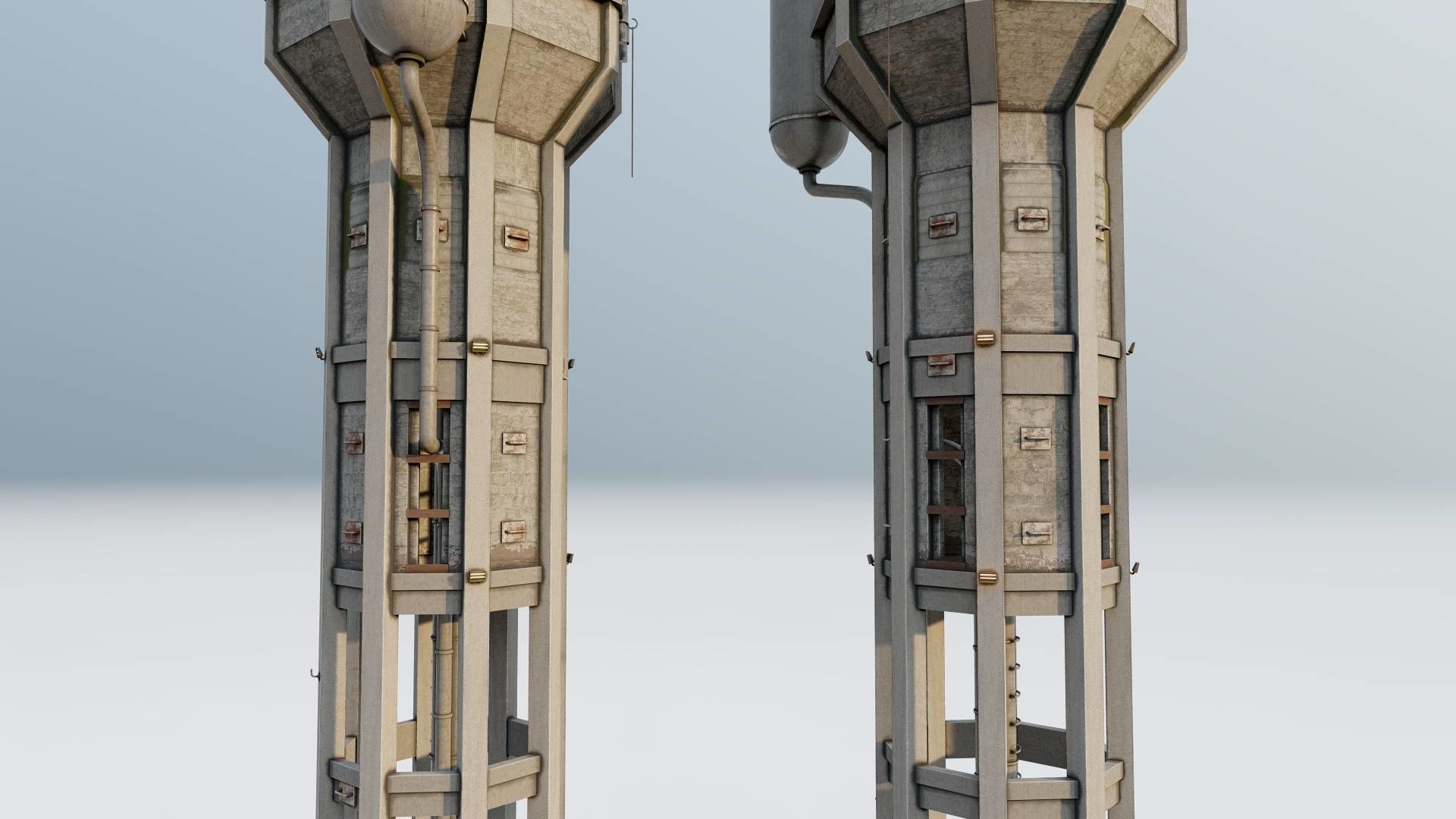 Realistic Watch Tower 3D Model Low-poly 3D model_8