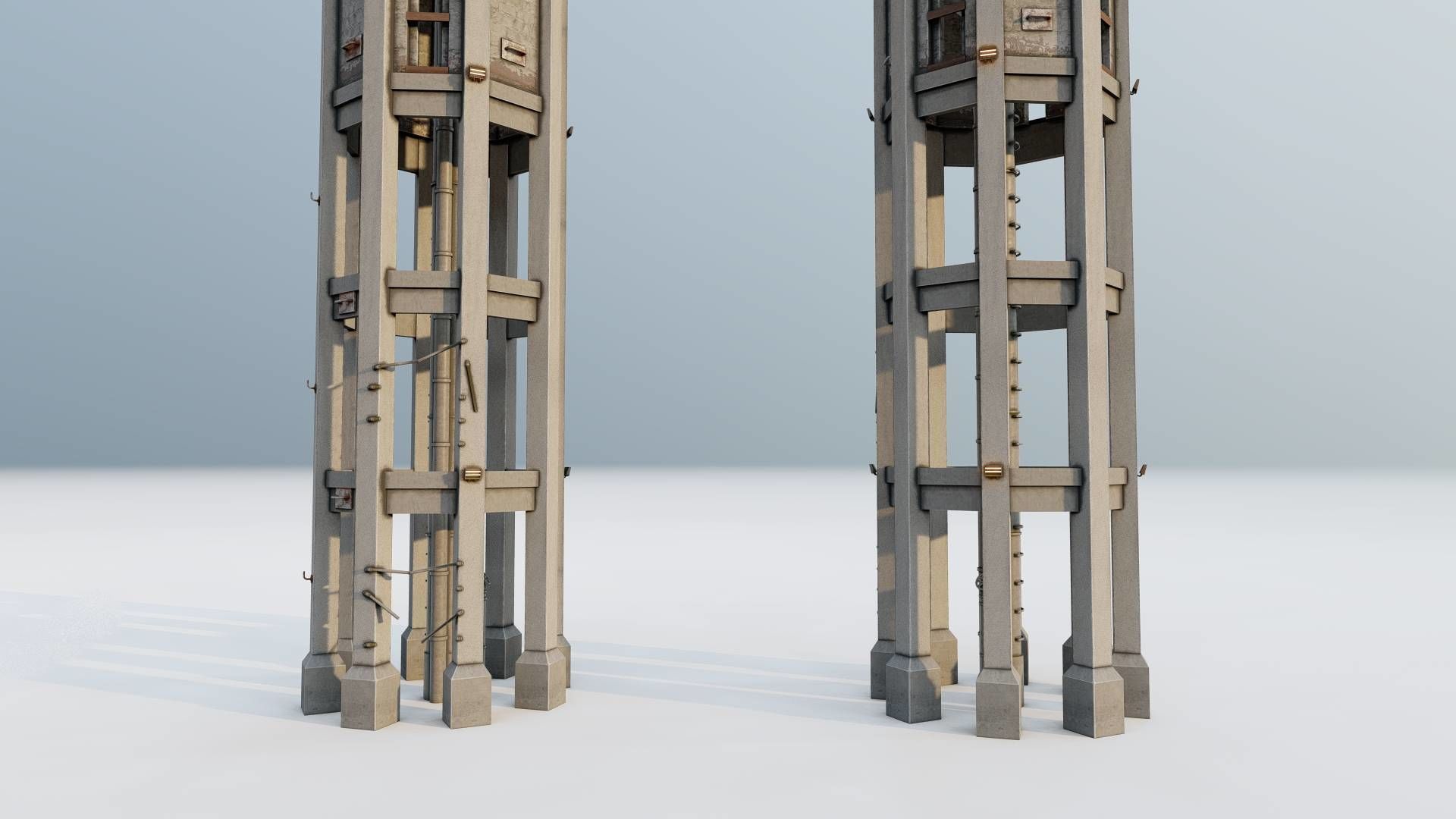 Realistic Watch Tower 3D Model Low-poly 3D model_9