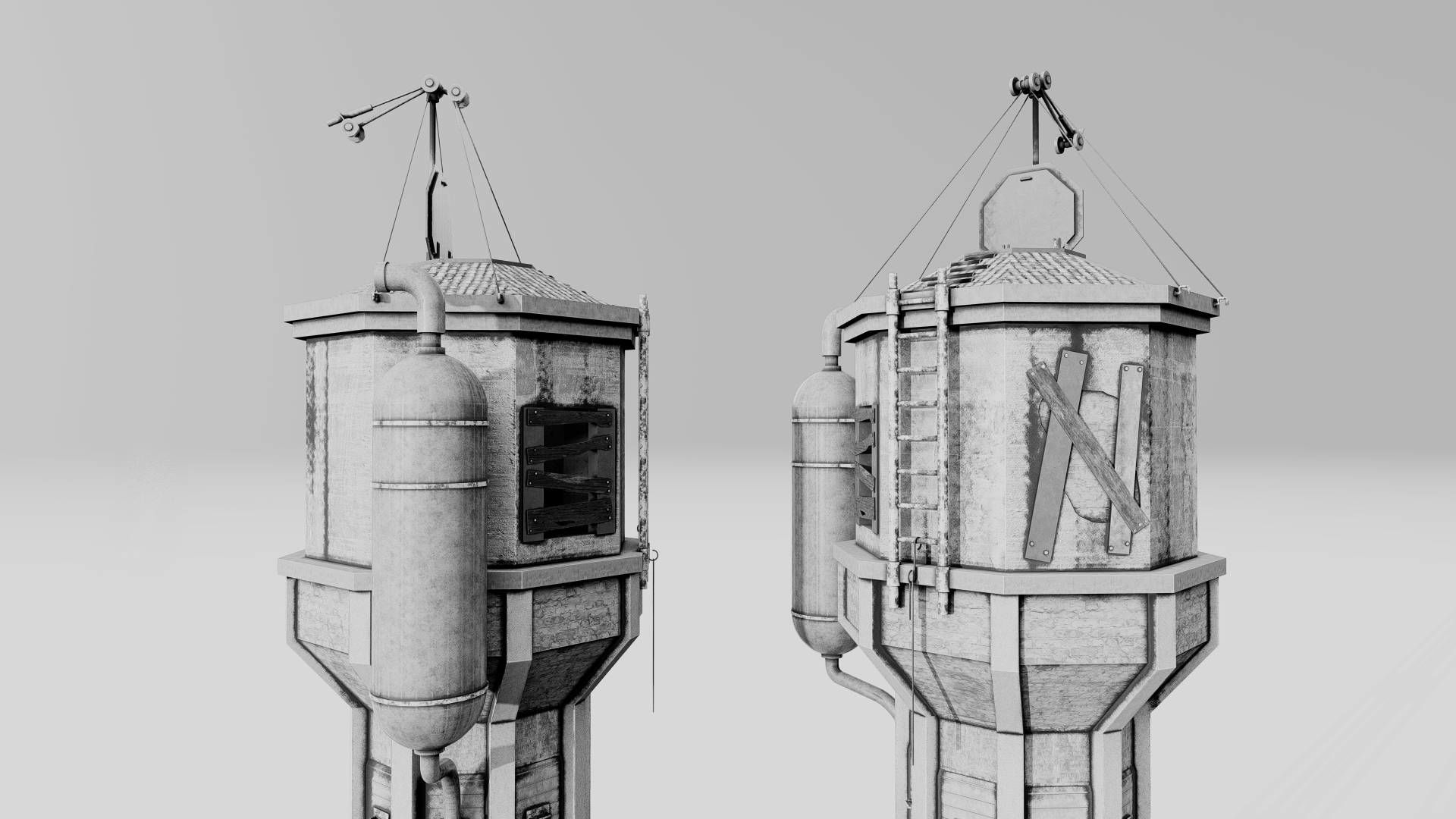 Realistic Watch Tower 3D Model Low-poly 3D model_4