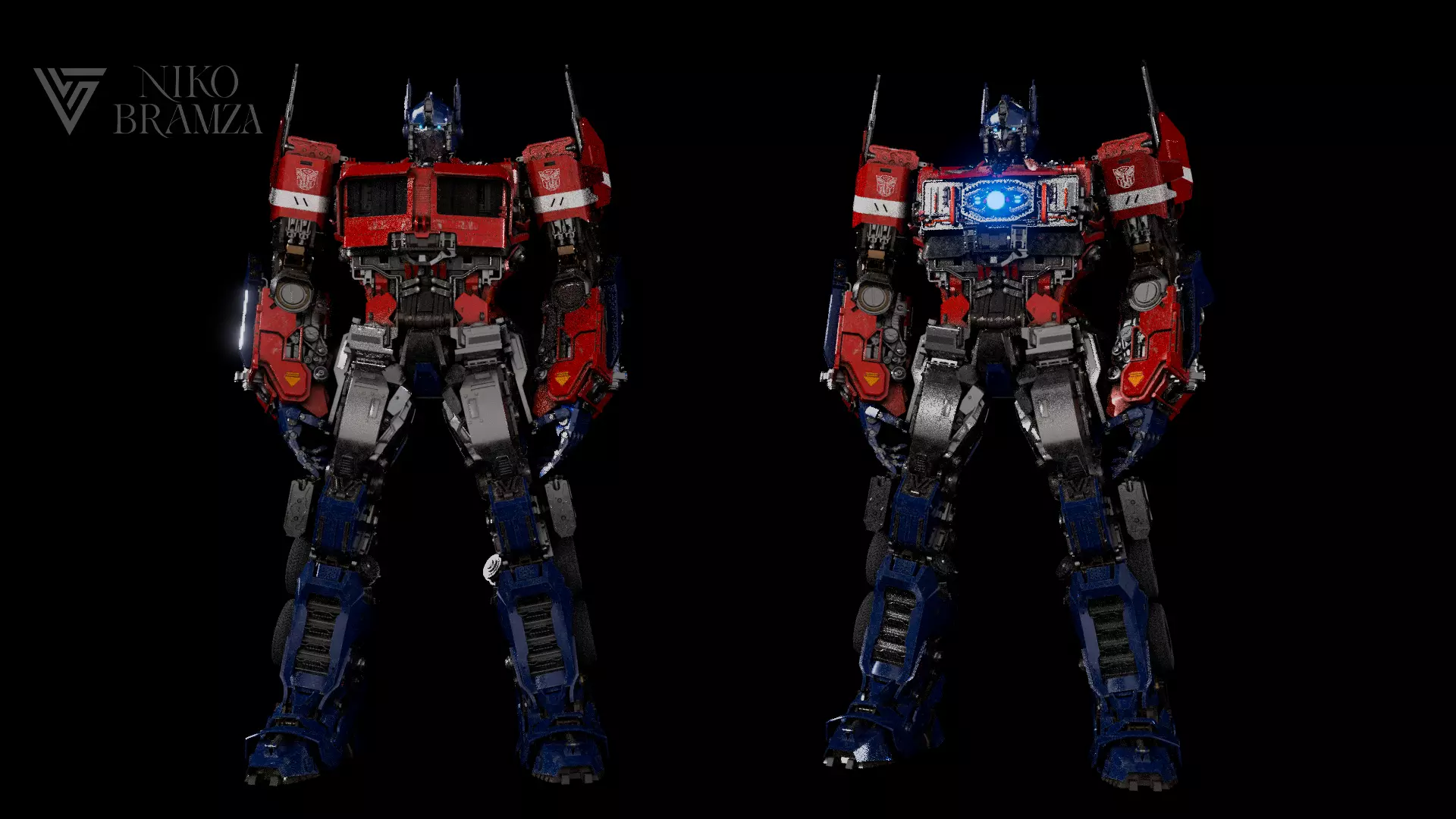 Transformers Optimus Prime 2018 Cybetron and Earth Mode 3D model_4