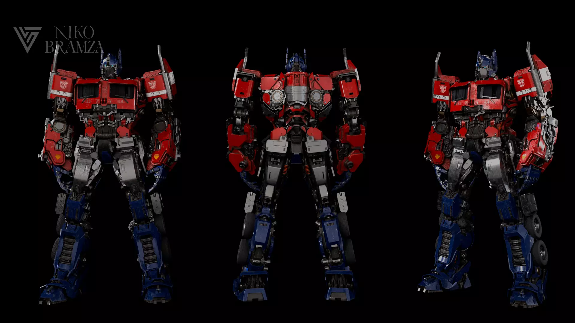Transformers Optimus Prime 2018 Cybetron and Earth Mode 3D model_3