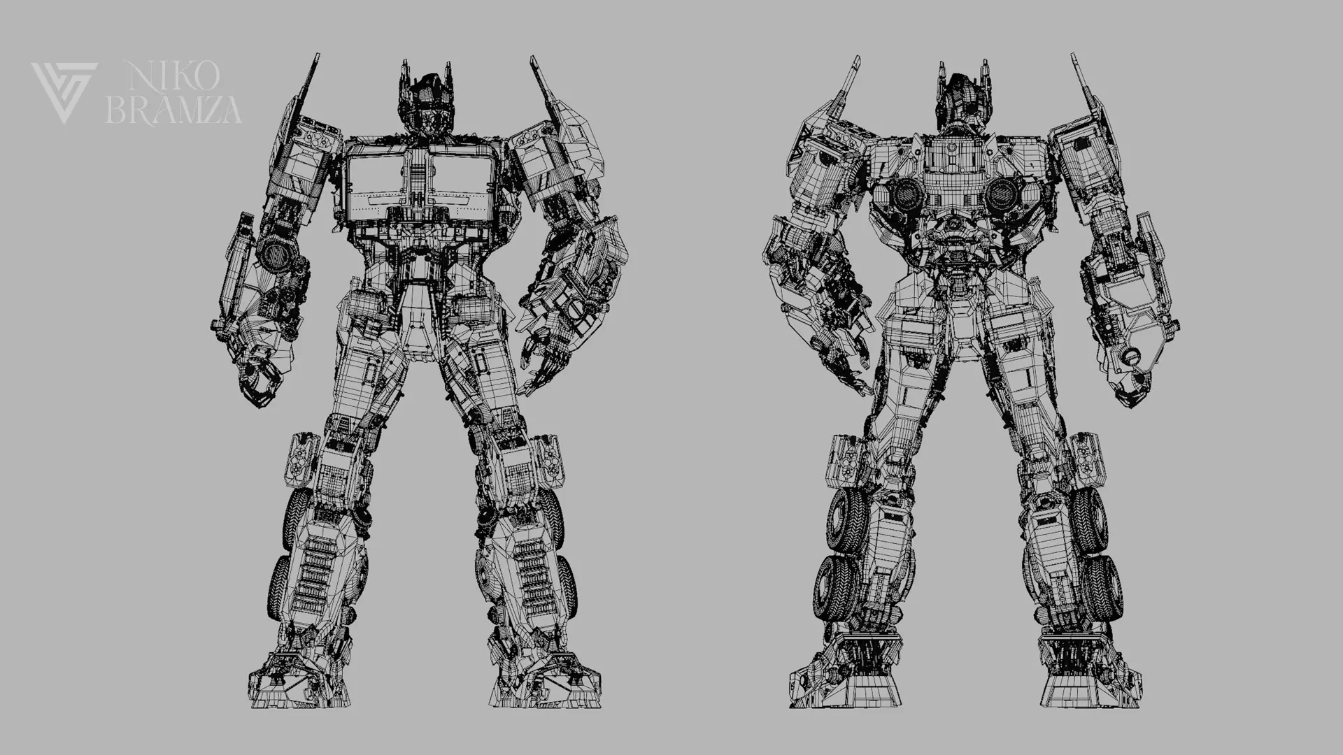 Transformers Optimus Prime 2018 Cybetron and Earth Mode 3D model_6
