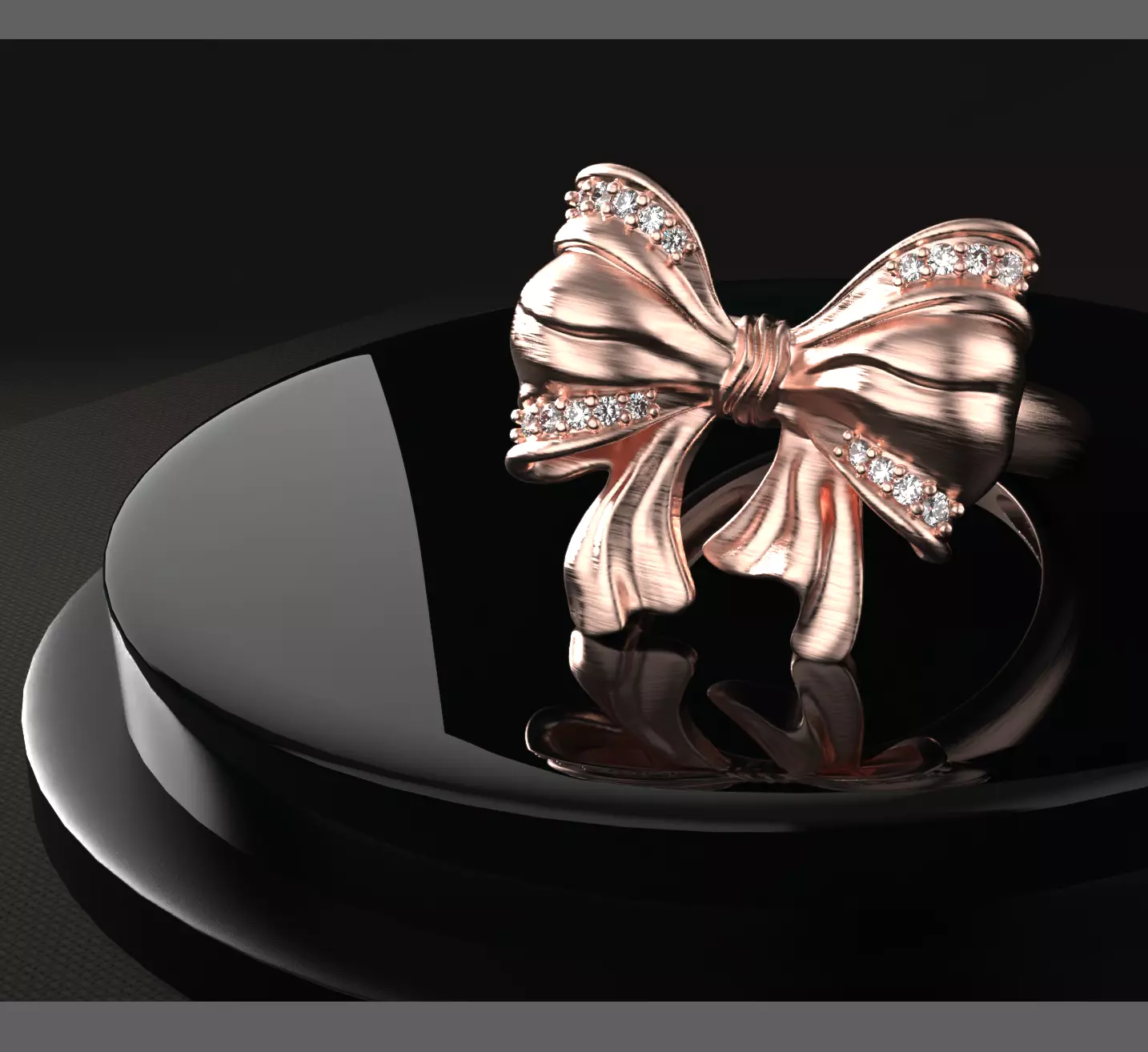 Papillon ring 3D print model_0