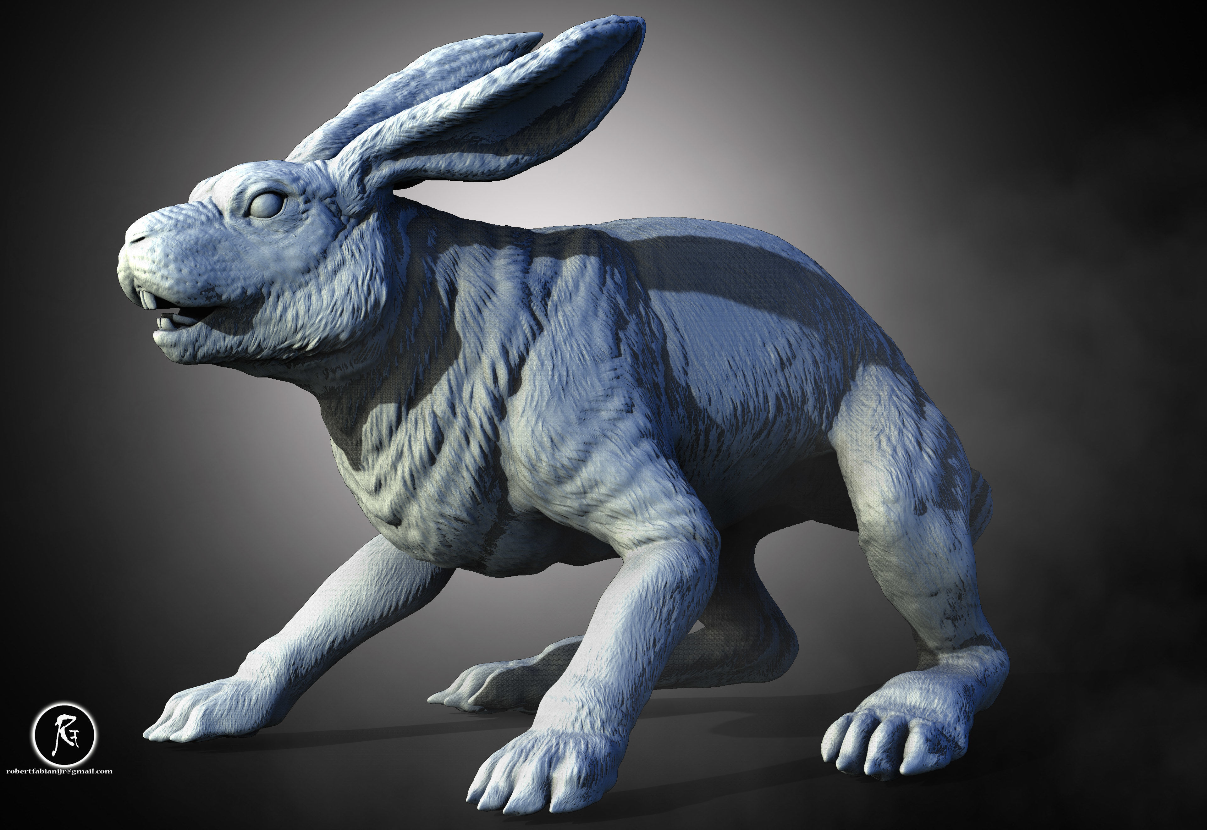 Abyssal Rabbit  Harbinger of the Hollow Realms 3D print model_2