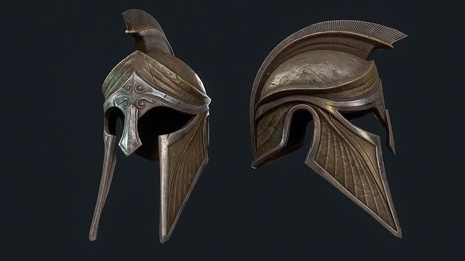 Iron Helmet 5 Low-poly 3D model