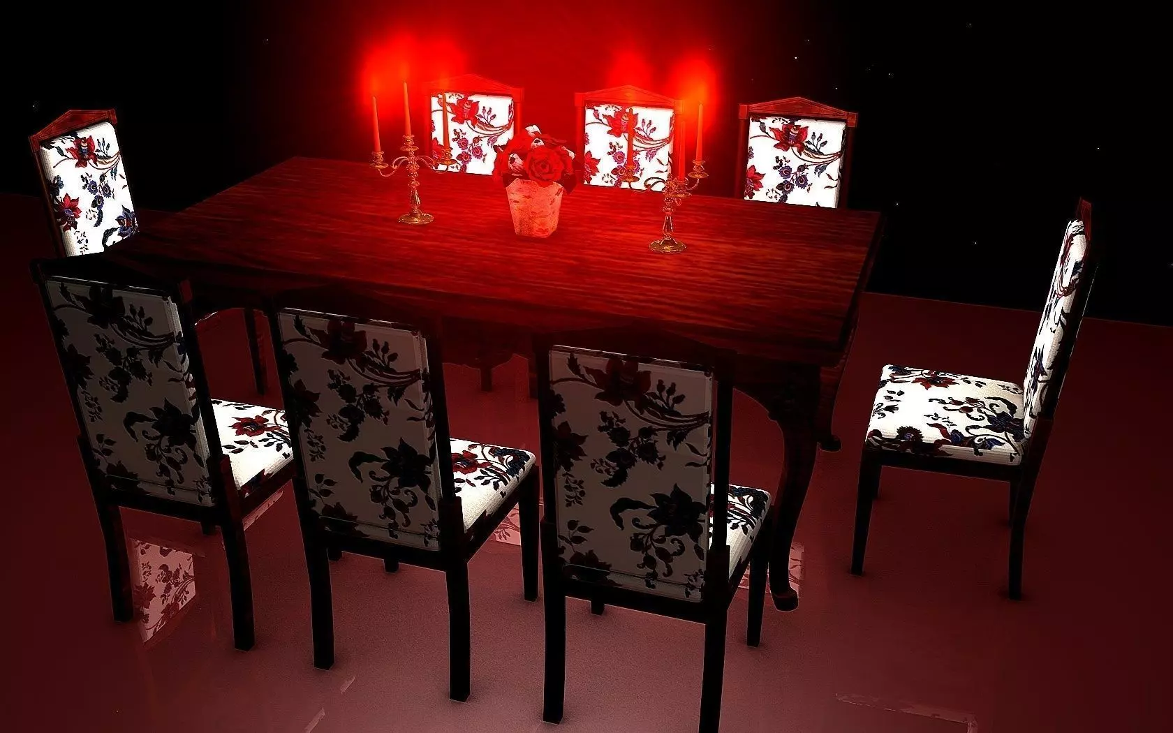 dining table Free 3D model_0