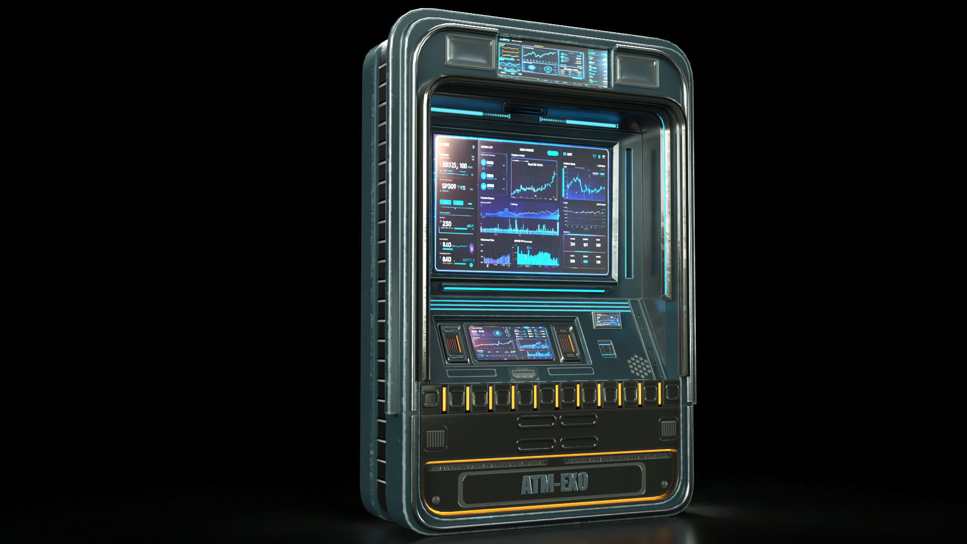 Sci-Fi ATM Free 3D model_2