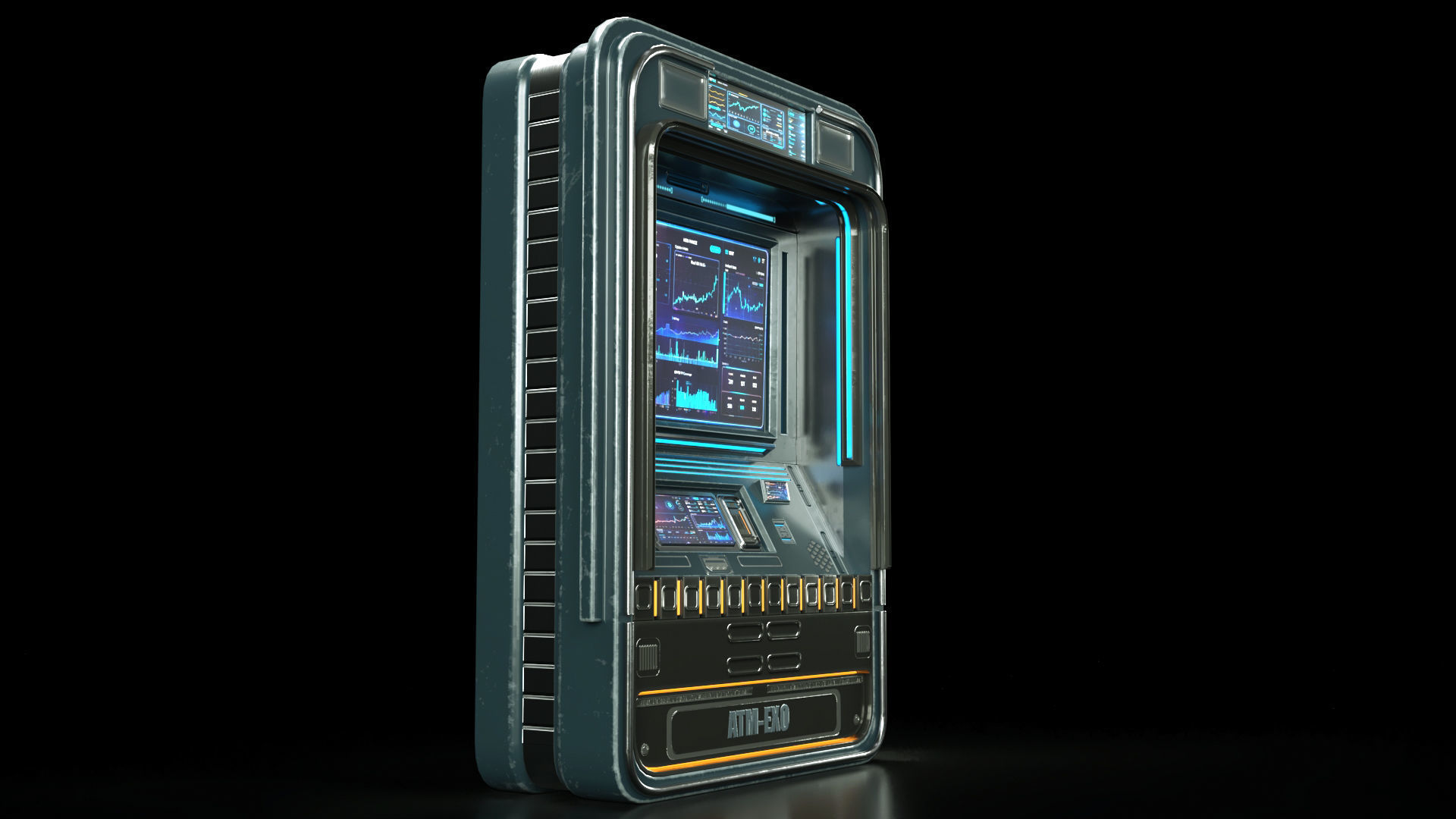 Sci-Fi ATM Free 3D model_3