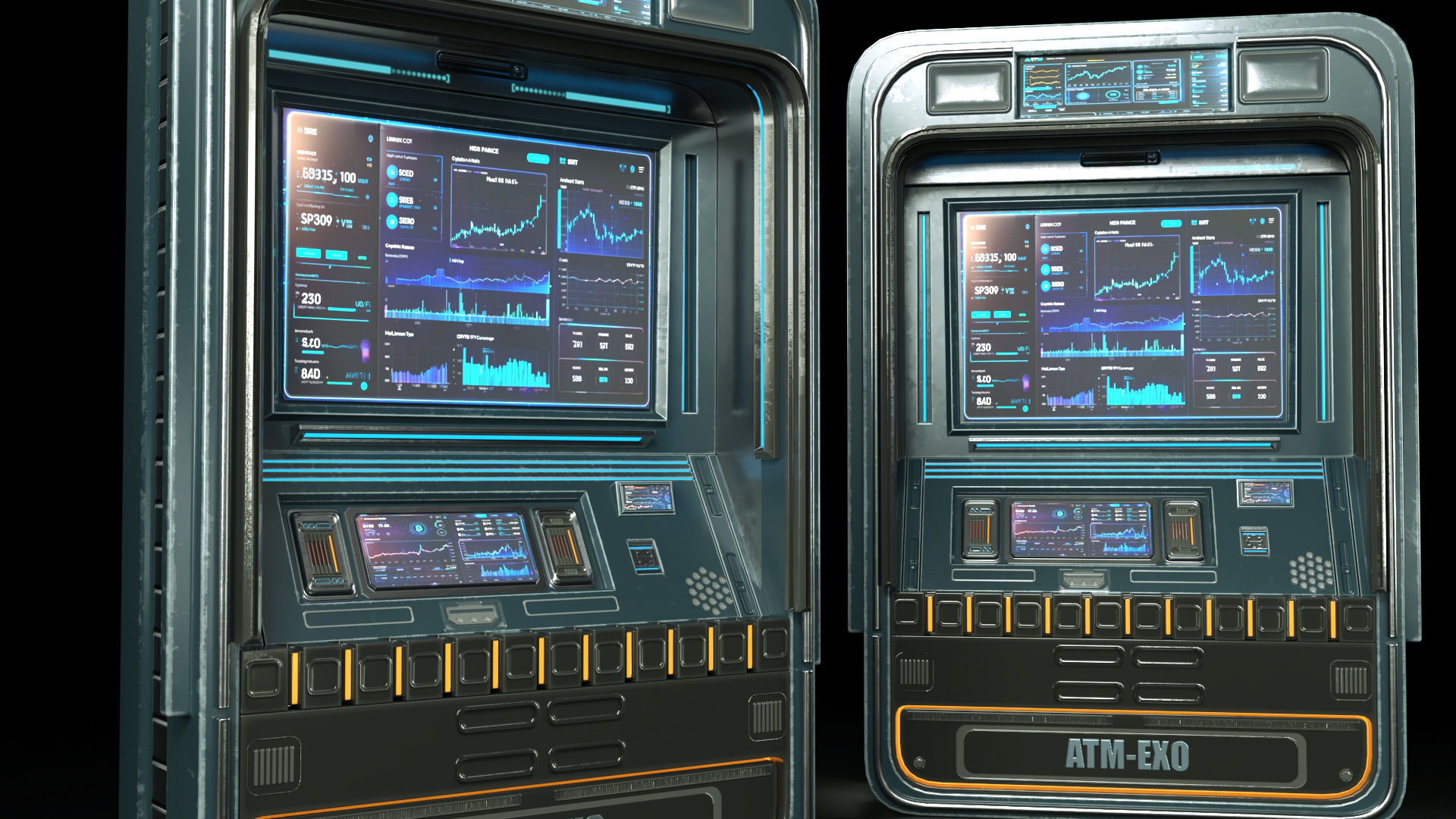 Sci-Fi ATM Free 3D model_4