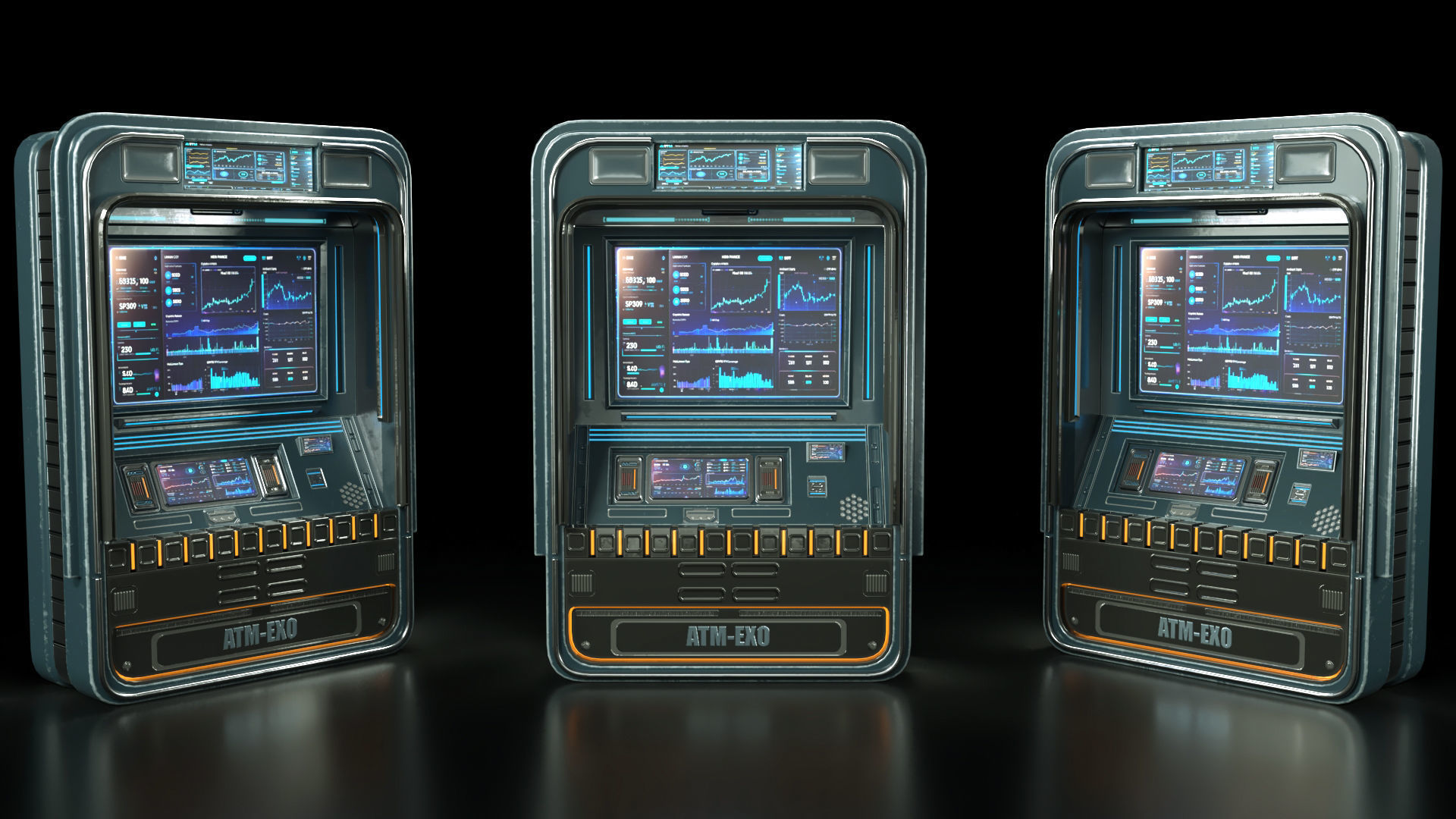 Sci-Fi ATM Free 3D model_1