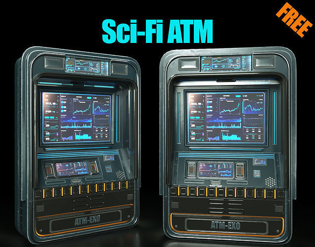 Sci-Fi ATM Free 3D model