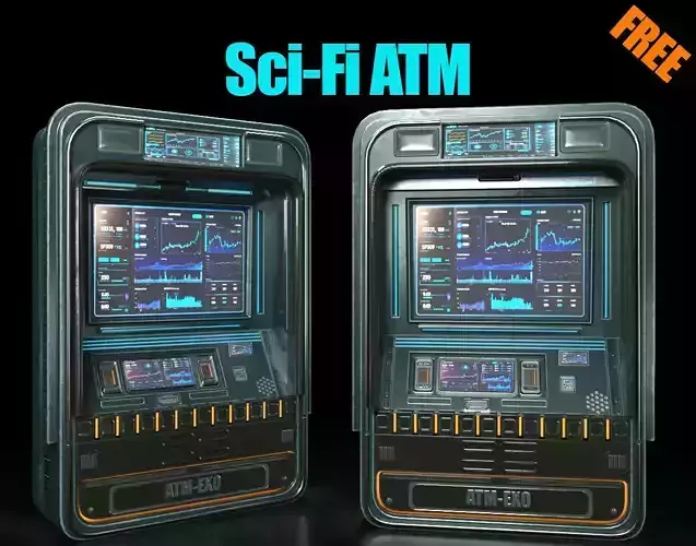 Sci-Fi ATM Free 3D model