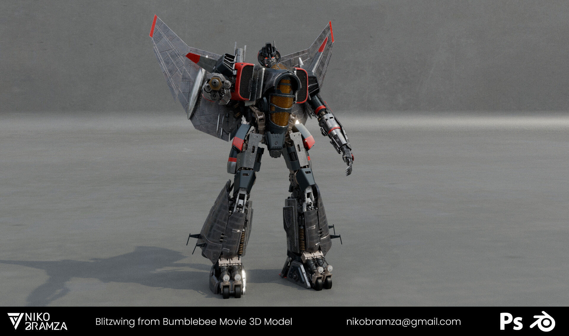 Transformers Blitzwing 2018 Earth Mode Bumblebee Movie 3D model_4
